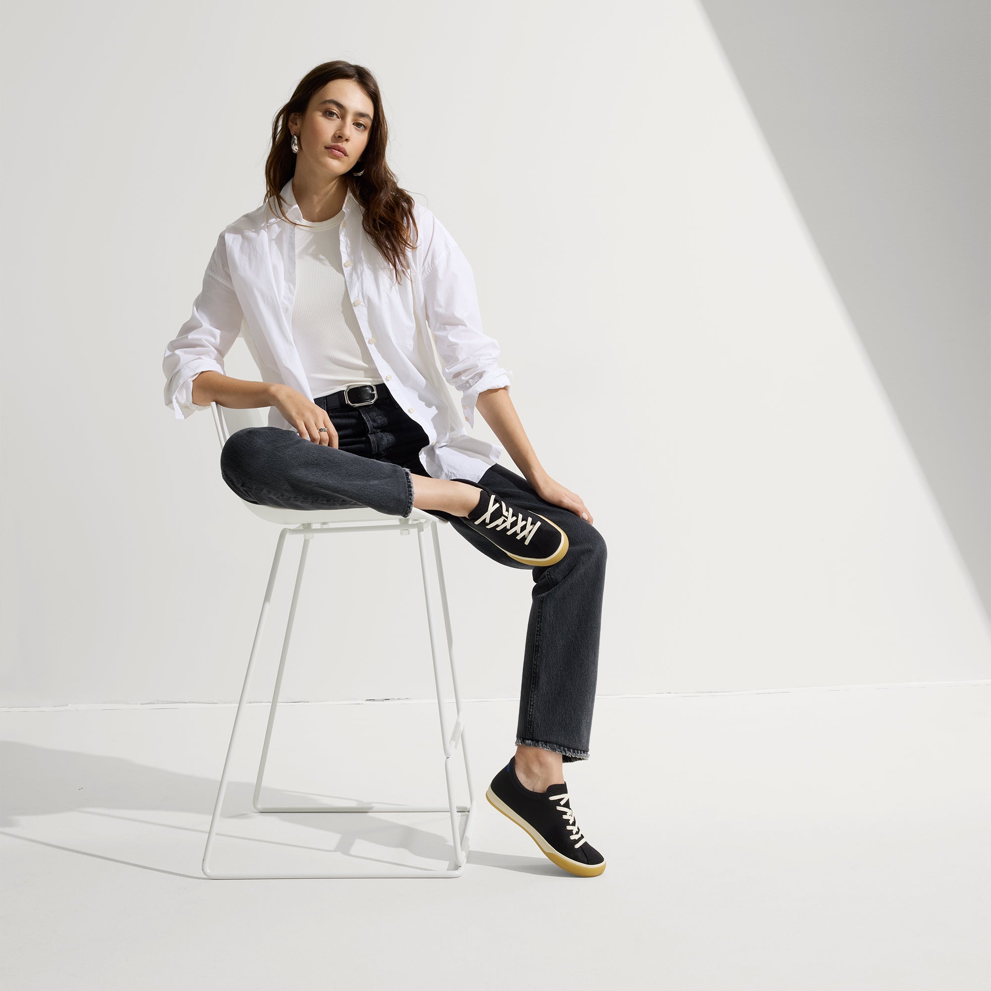 The Lace Up Sneaker - Black - Image 3