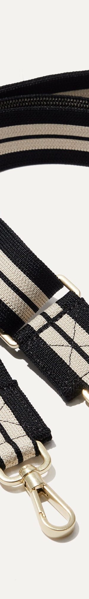 The Crossbody Strap - Black and White Stripe