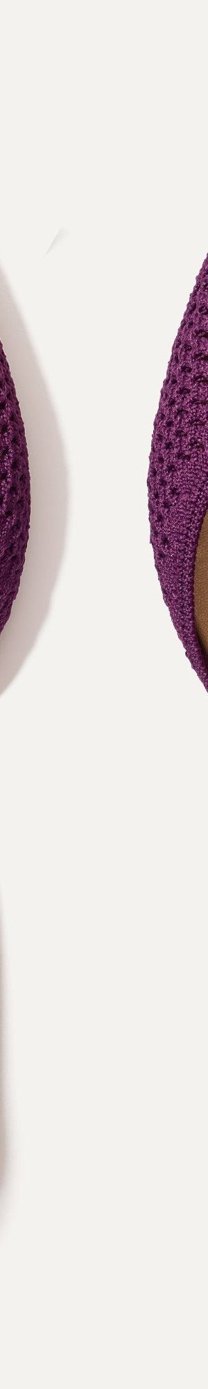 The Almond Slingback - Plum Mesh