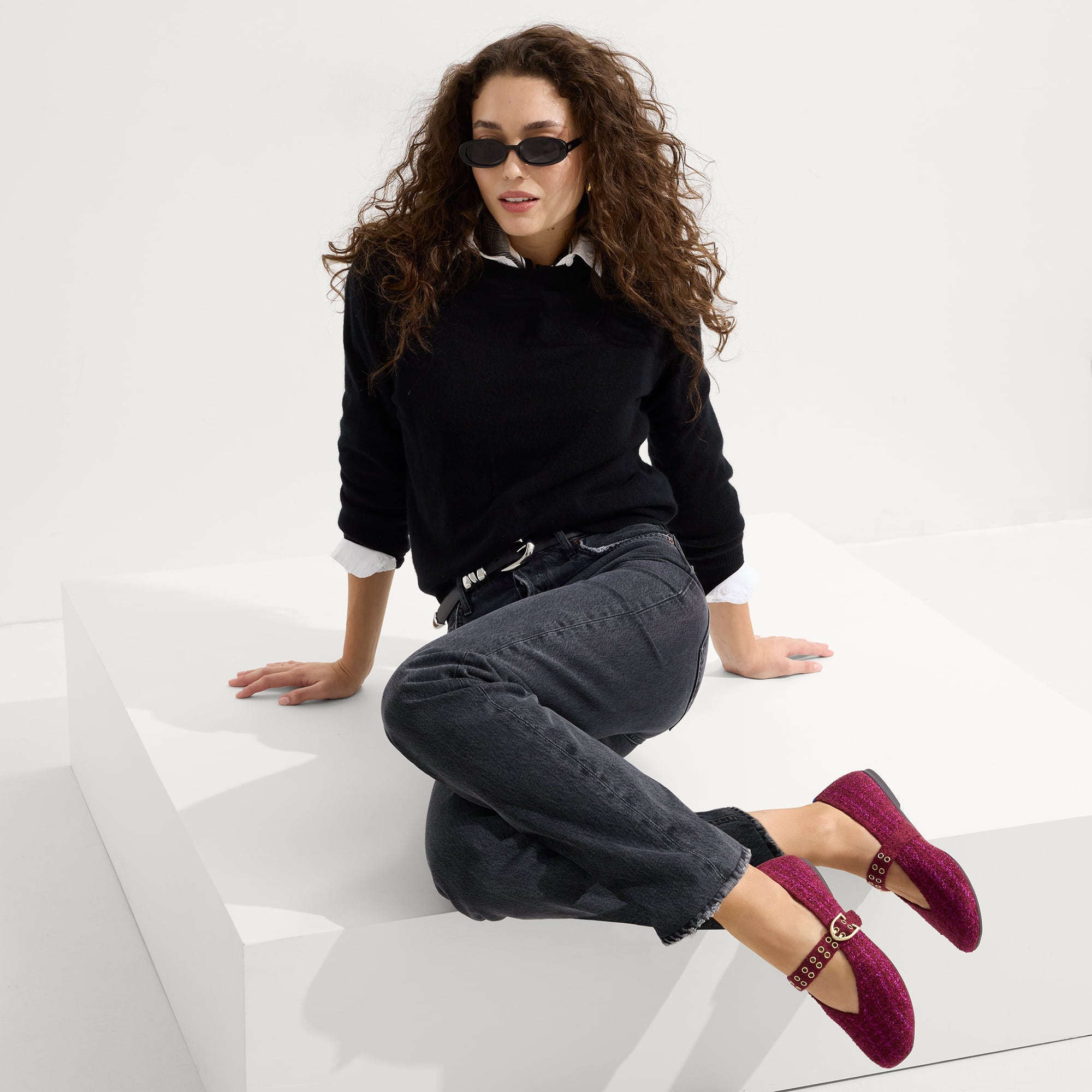 The Max Buckle Mary Jane - Berry Tweed - Image 4